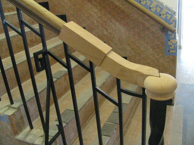 handrail blanks in place